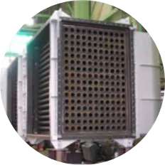 角型チューブ式熱交換器